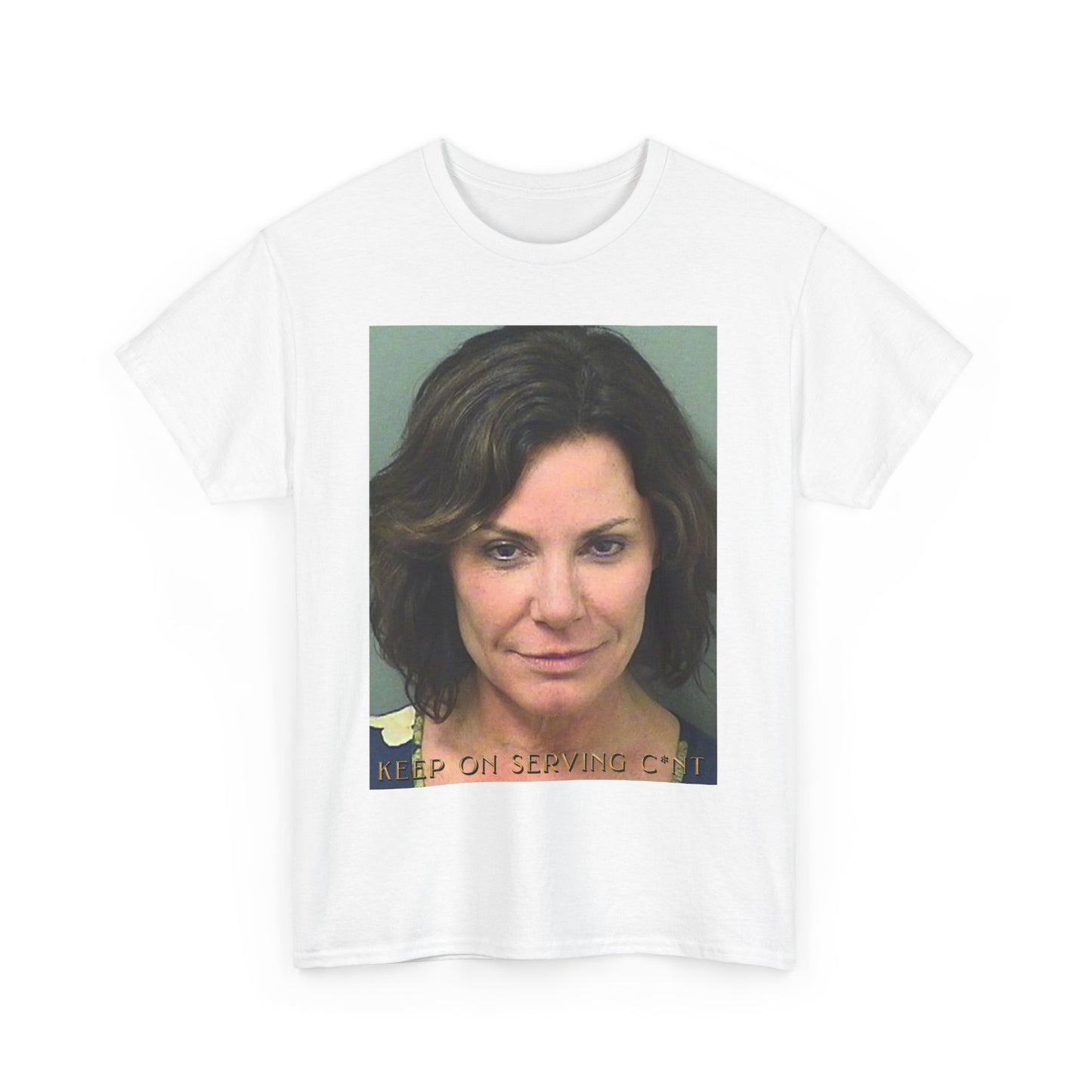 Unique Tee Featuring Luann De Lesseps Mugshot - Real Housewives of New York City Unisex Heavy Cotton Tee