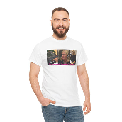 Vicky Gunvalson Tee with Sabrina Carpenter Lyrics - Coto Insurance Inspired Top Unisex Heavy Cotton Tee