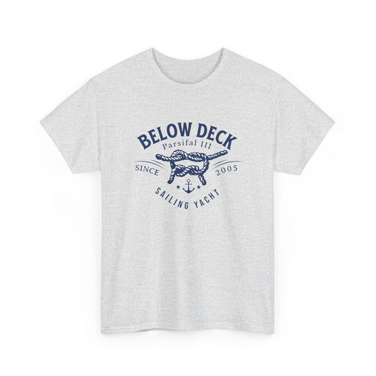 Below Deck Sailing Yacht Tribute Tee - Oversized Cotton Shirt with Nautical Design for Bravo Enthusiasts!