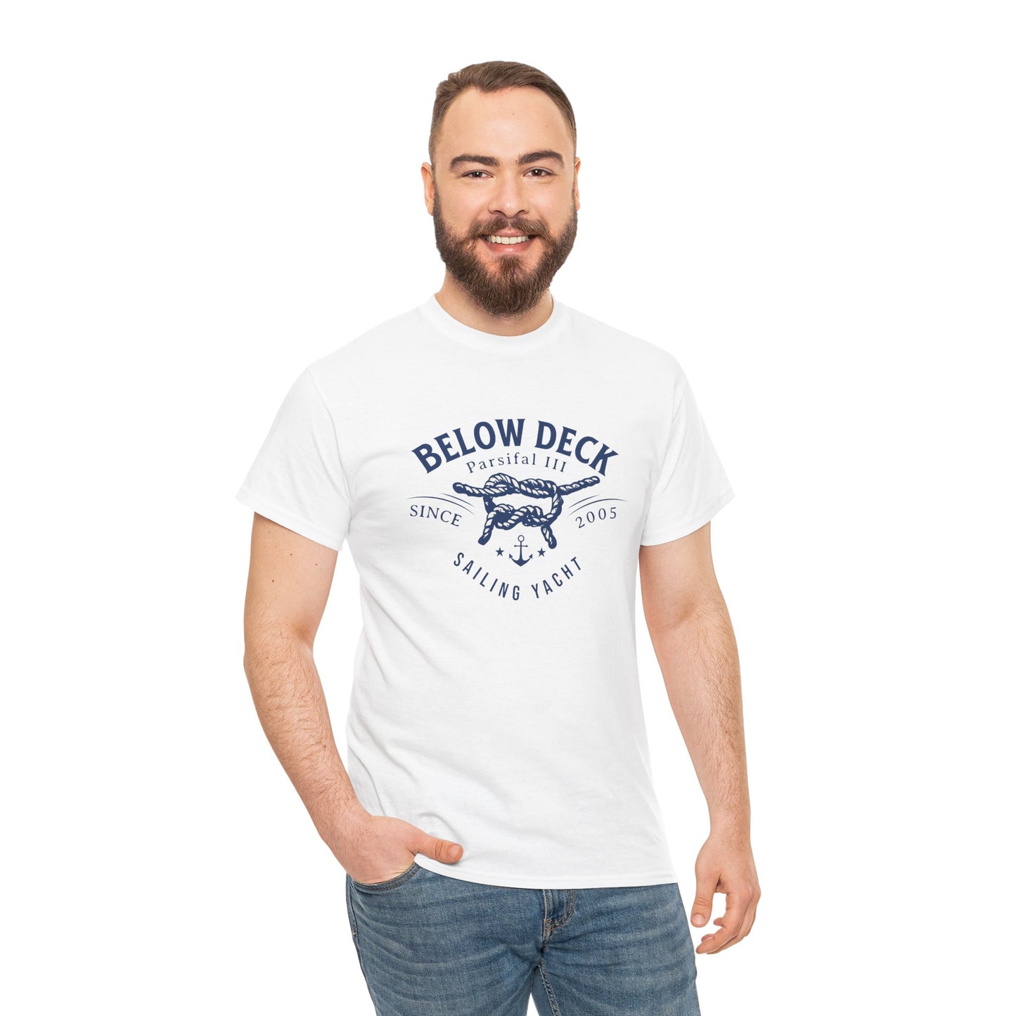 Below Deck Sailing Yacht Tribute Tee - Oversized Cotton Shirt with Nautical Design for Bravo Enthusiasts!