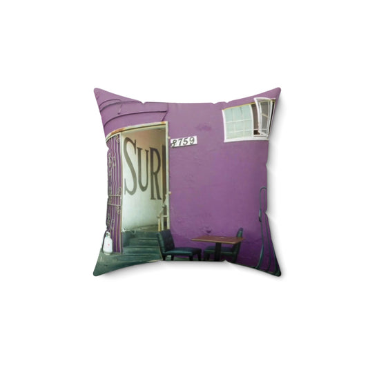 TV Show Inspired Spun Polyester Square Pillow, Back Alley of Sur Restaurant, Vanderpump Rules Fan, Bravo TV Lover Gift, Home Decor, Throw