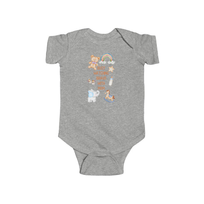 Busy Watching Bravo With Mom Novelty Gift Infant Fine Jersey Bodysuit